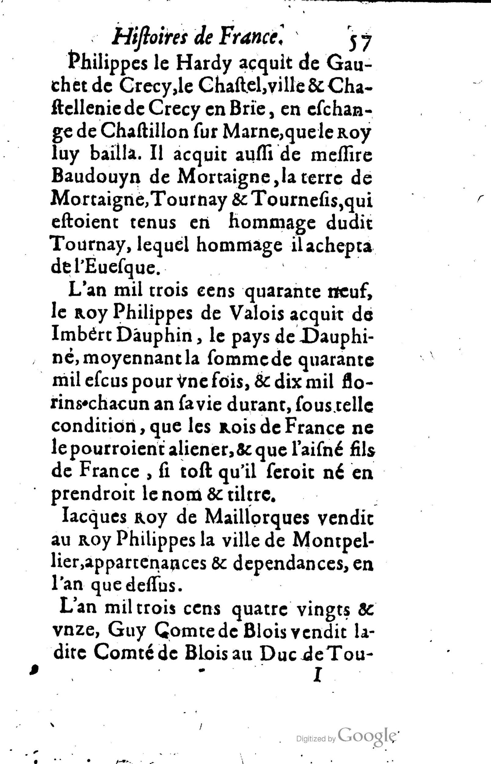 1619 - Jean Corrozet - Trésor des histoires de France - BSB Munich