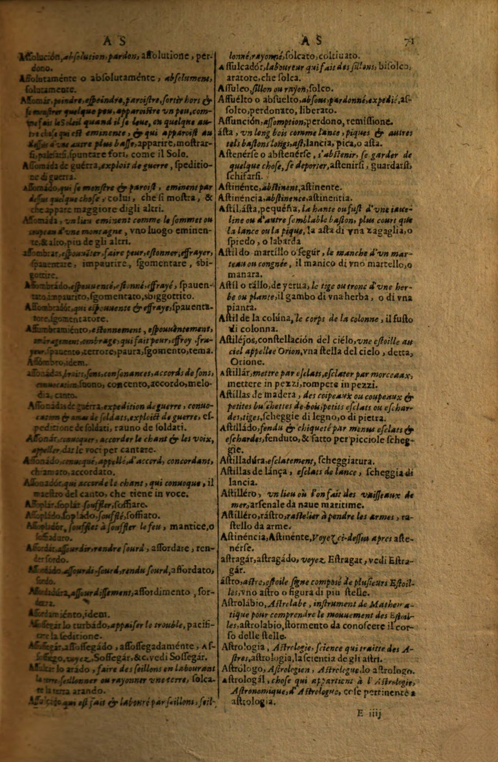 1617 - Samuel Crespin - Trésor des trois langues espagnole, française et italienne (Première partie) - Regensburg