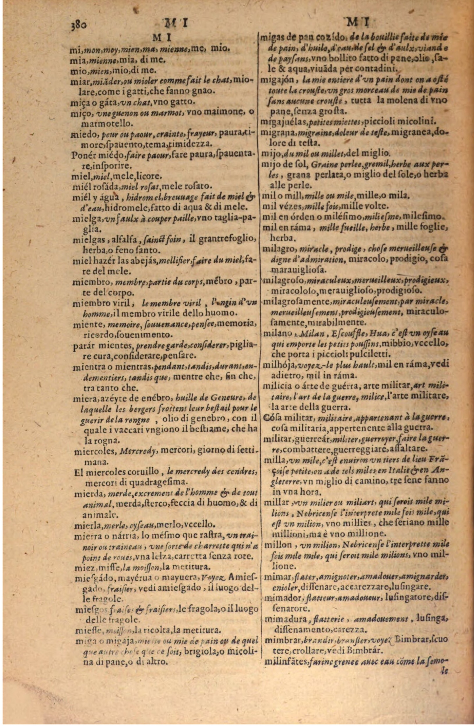 1606 - Samuel Crespin - Thresor des trois langues, francoise, italiene et espagnolle - BSB Munich