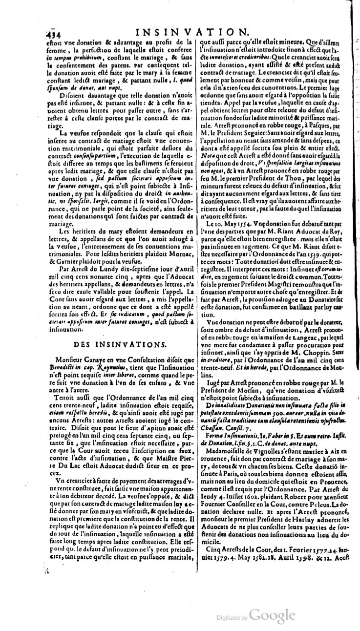 1629 - Veuve Nicolas Buon - Trésor du droit français (21754 T. 2) - BM Lyon