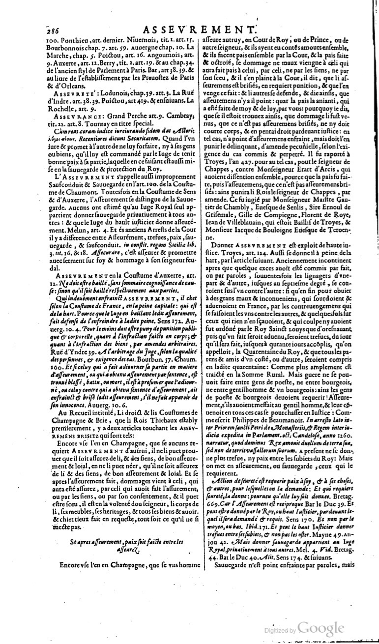 1629 - Veuve Nicolas Buon - Trésor du droit français (29620 T. 1) - BM Lyon