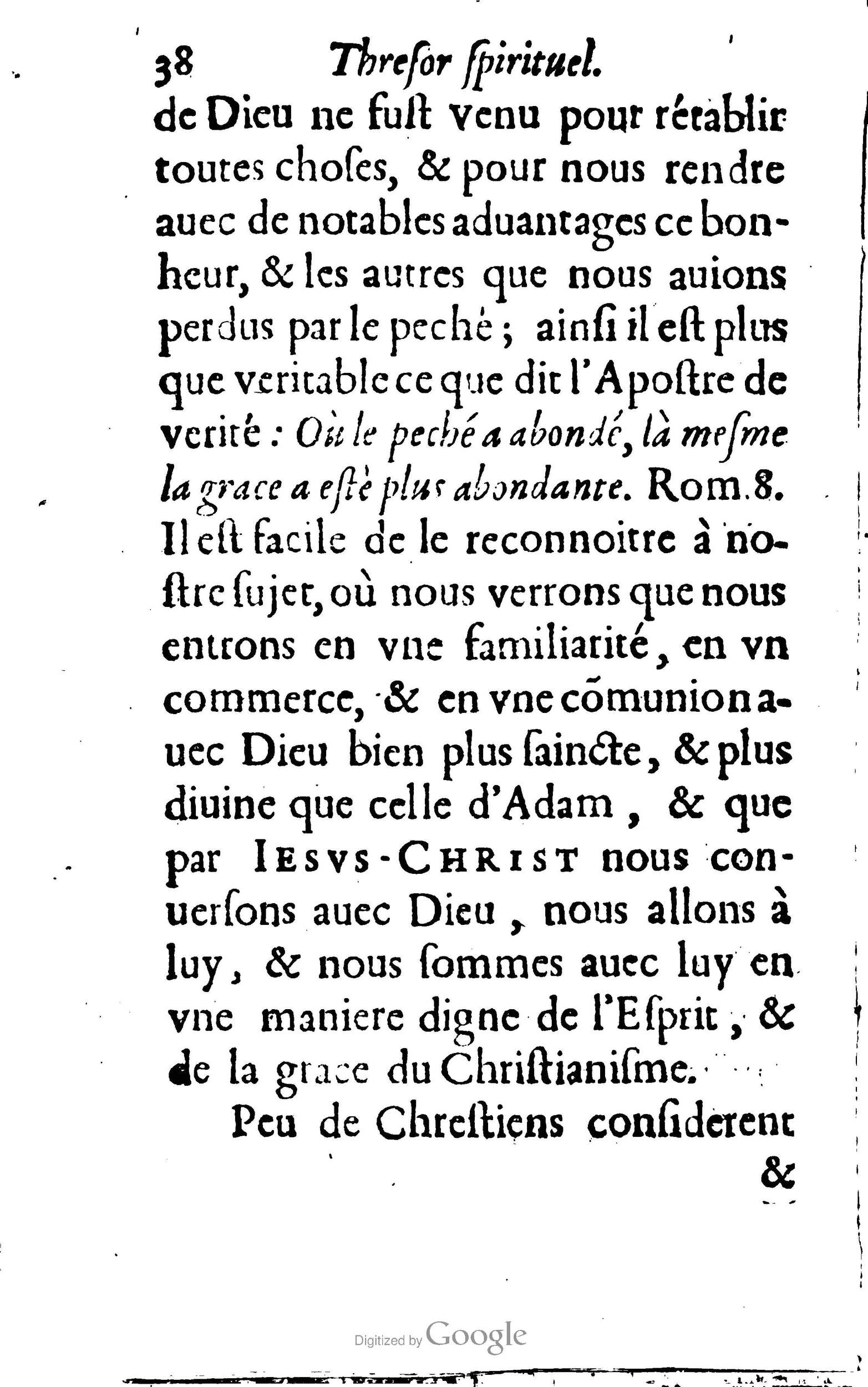 1633 - François Waudré - Trésor spirituel contenant les excellences du christianisme - BM Lyon
