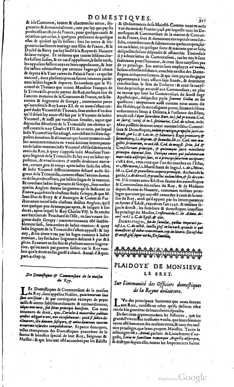 1629 - Veuve Nicolas Buon - Trésor du droit français (29620 T. 1) - BM Lyon