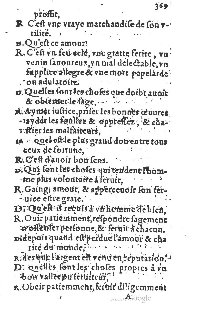 1581 - Nicolas Bonfons  - Trésor des sentences dorées - Princeton
