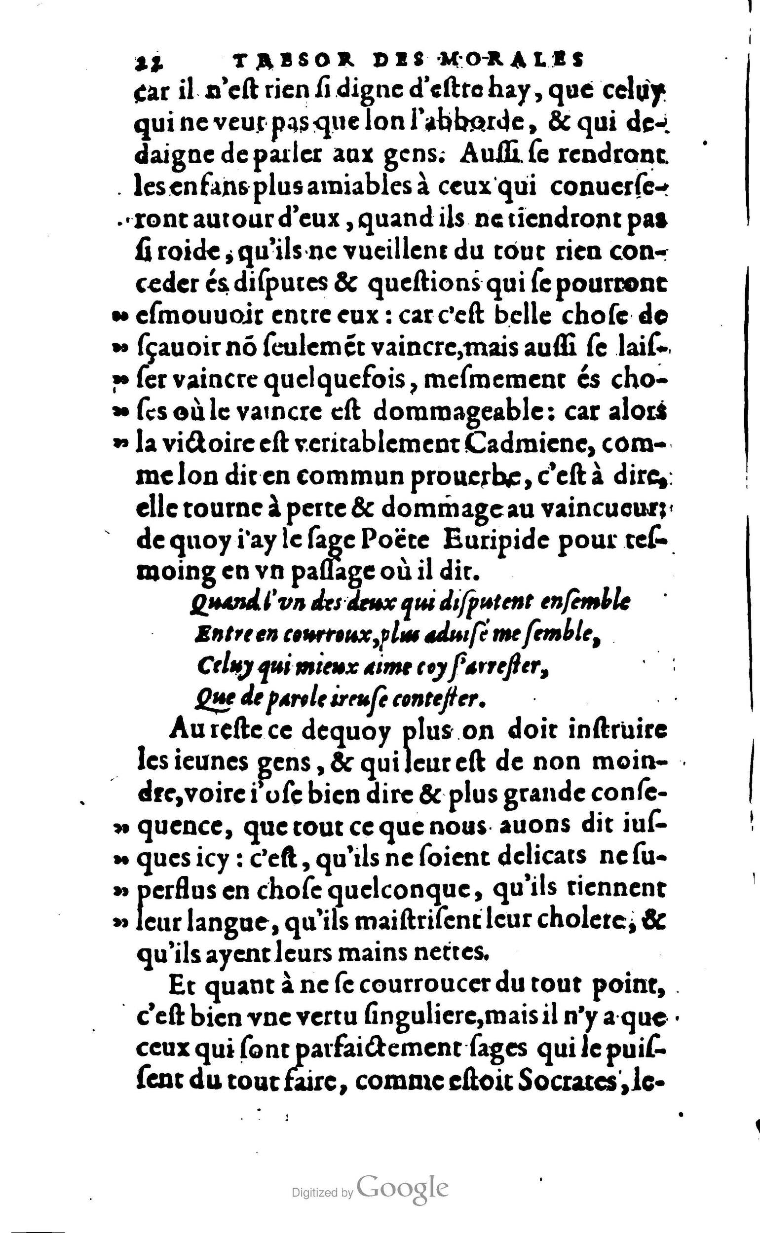 1578 - Jean Poupy - Trésor des morales de Plutarque - BSB Munich