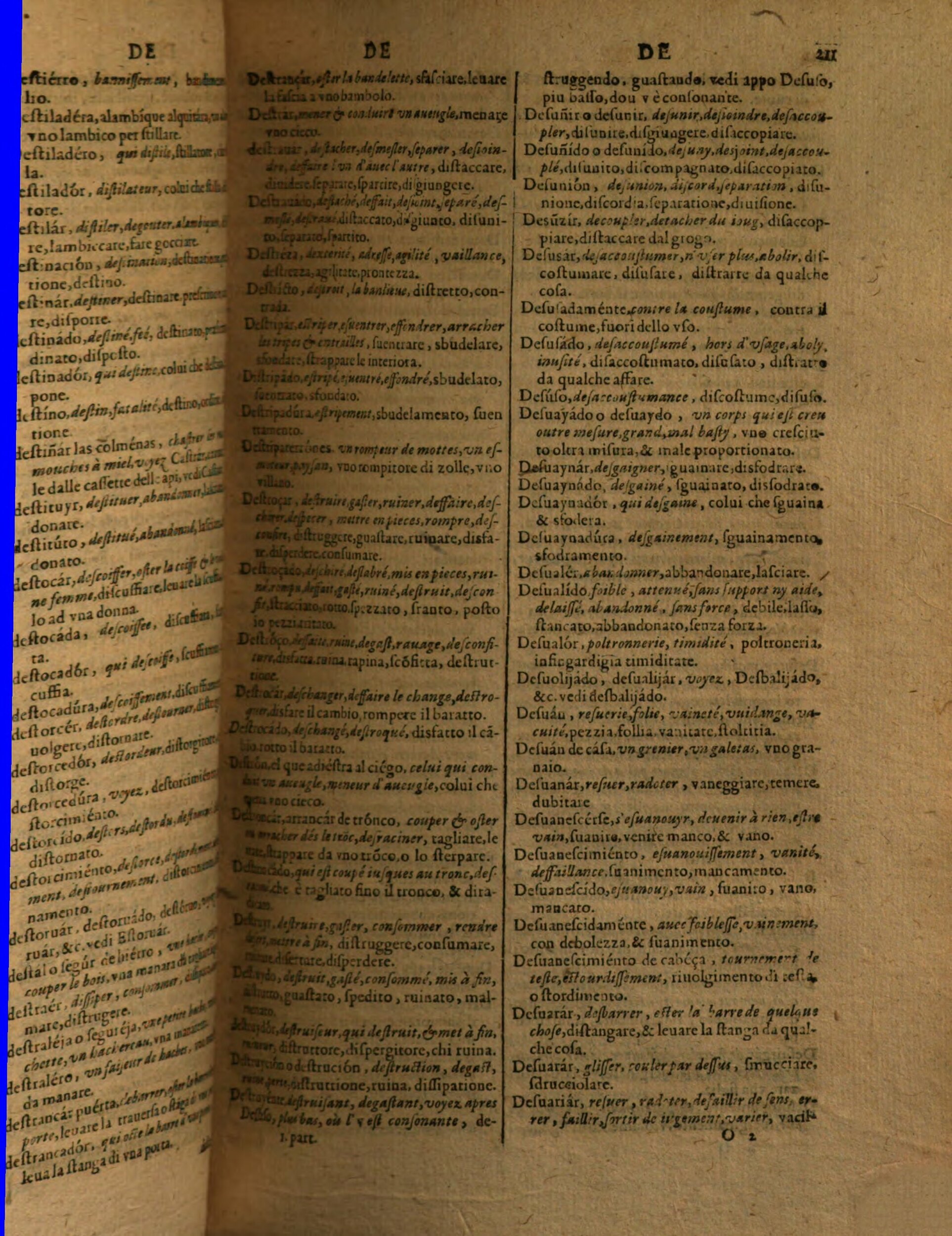 1617 - Samuel Crespin - Trésor des trois langues espagnole, française et italienne (Première partie) - Regensburg