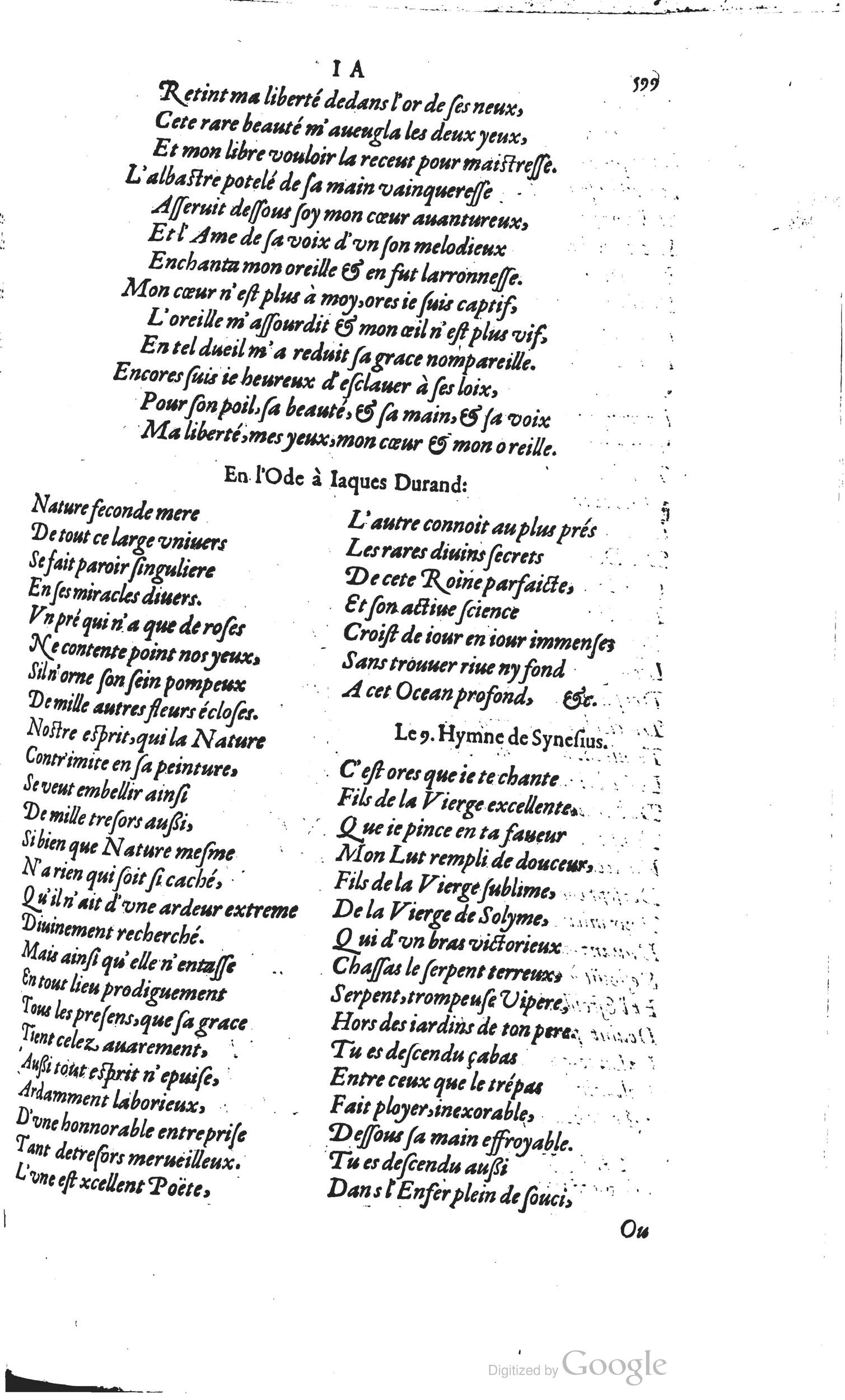 1585 - Barthélemy Honorat - Bibliothèques françaises - BSB Munich