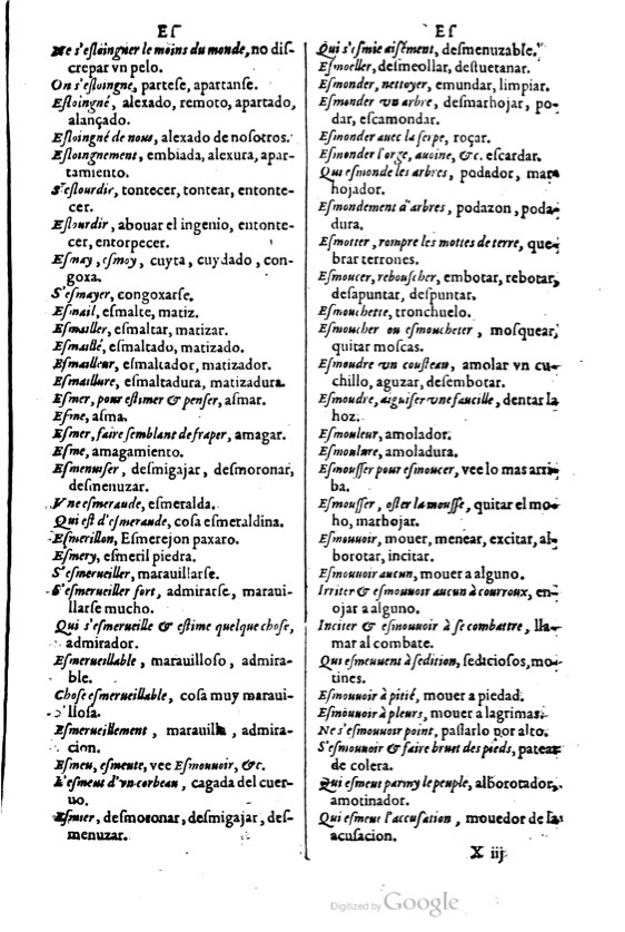 1621 - Adrian Tiffaine - Trésor des deux langues espagnole et française - BM Lyon