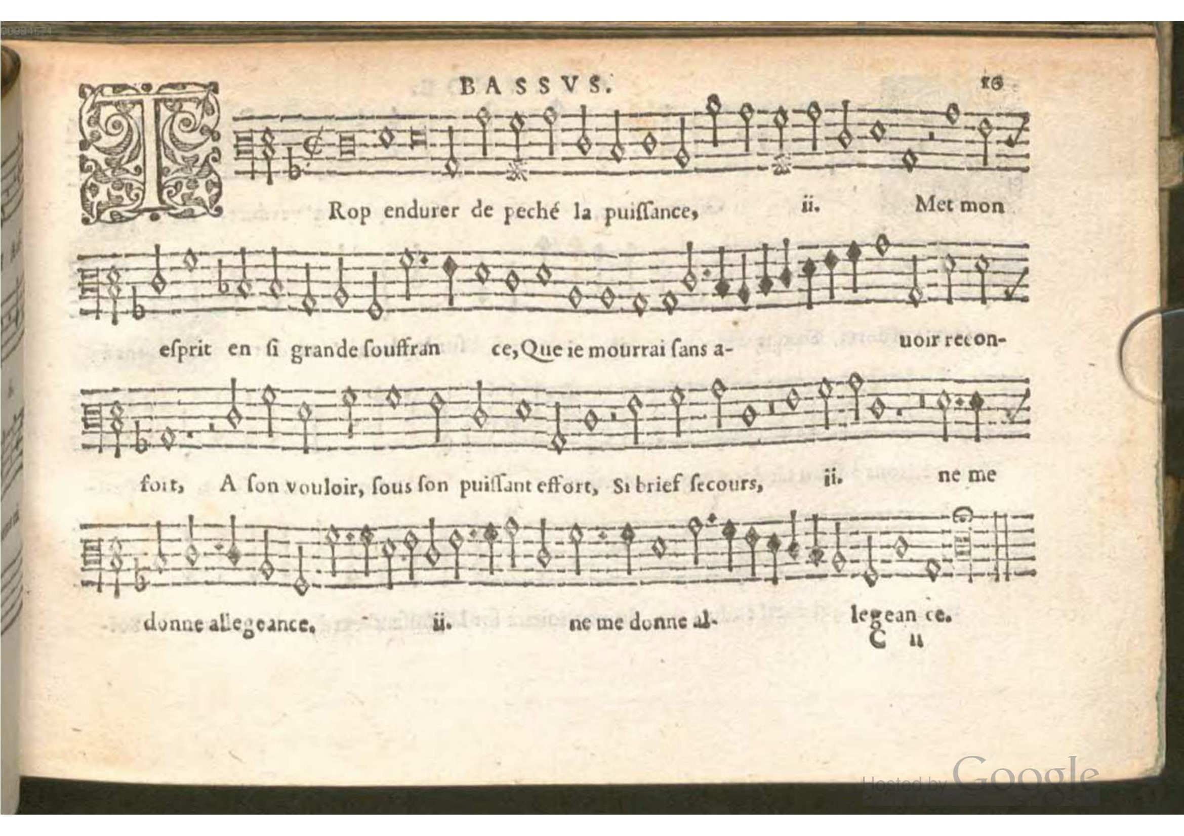 1576 - [Pierre de Saint-André] - Trésor de musique d’Orlande de Lassus Bassus - BSB Munich