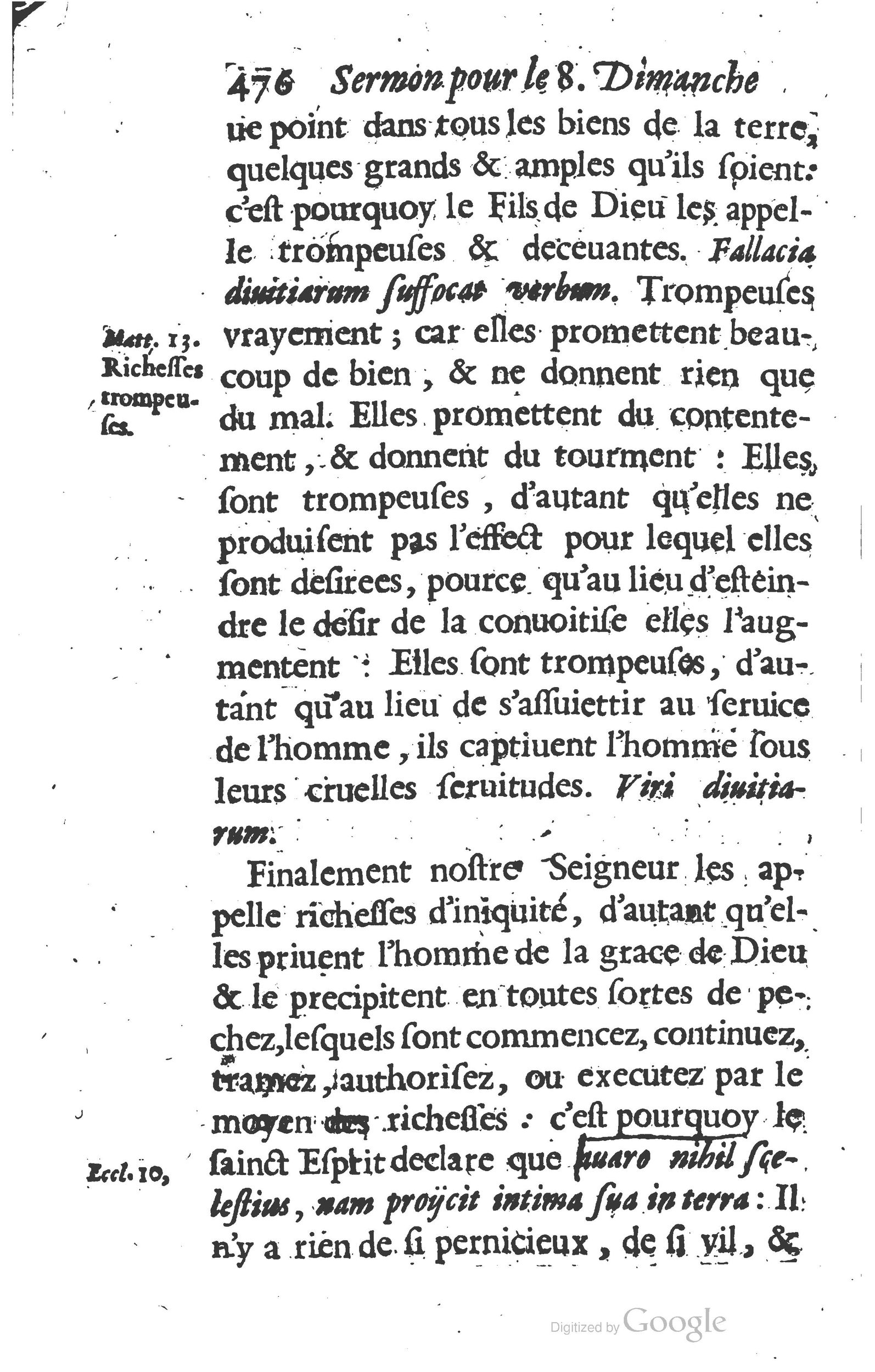 1629 - Manassés de Préaulx - Sermons ou Trésors de la piété chrétienne - BM Lyon