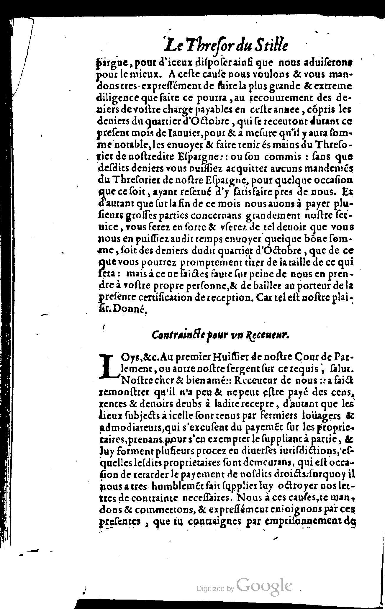 1614 - Jean Richer - Trésor du nouveau style et protocole de la chancellerie de France - BSB Munich