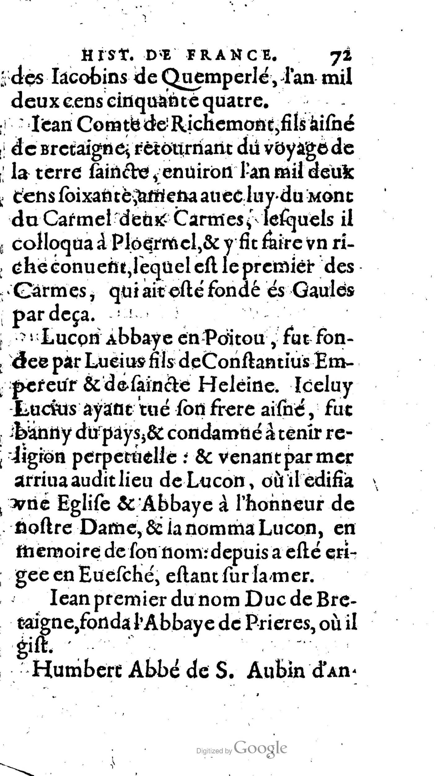 1604 - Galiot Corrozet - Trésor des histoires de France - BNC Florence