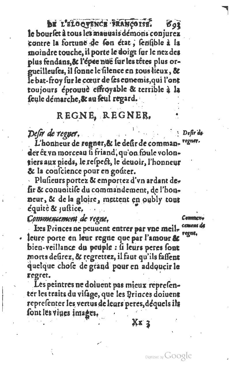 1610 - Louis Coste - Trésor de l’éloquence française (Seconde partie) - BM Lyon