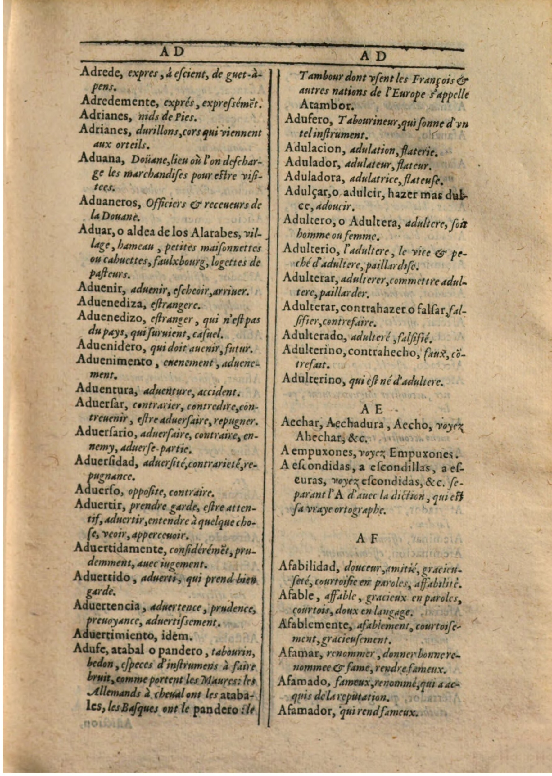 1607 - Marc Orry - Trésor des deux langues espagnole et française (Première partie) - BSB Munich 1607 - Marc Orry - Trésor des deux langues espagnole et française (Première partie) - BSB Munich