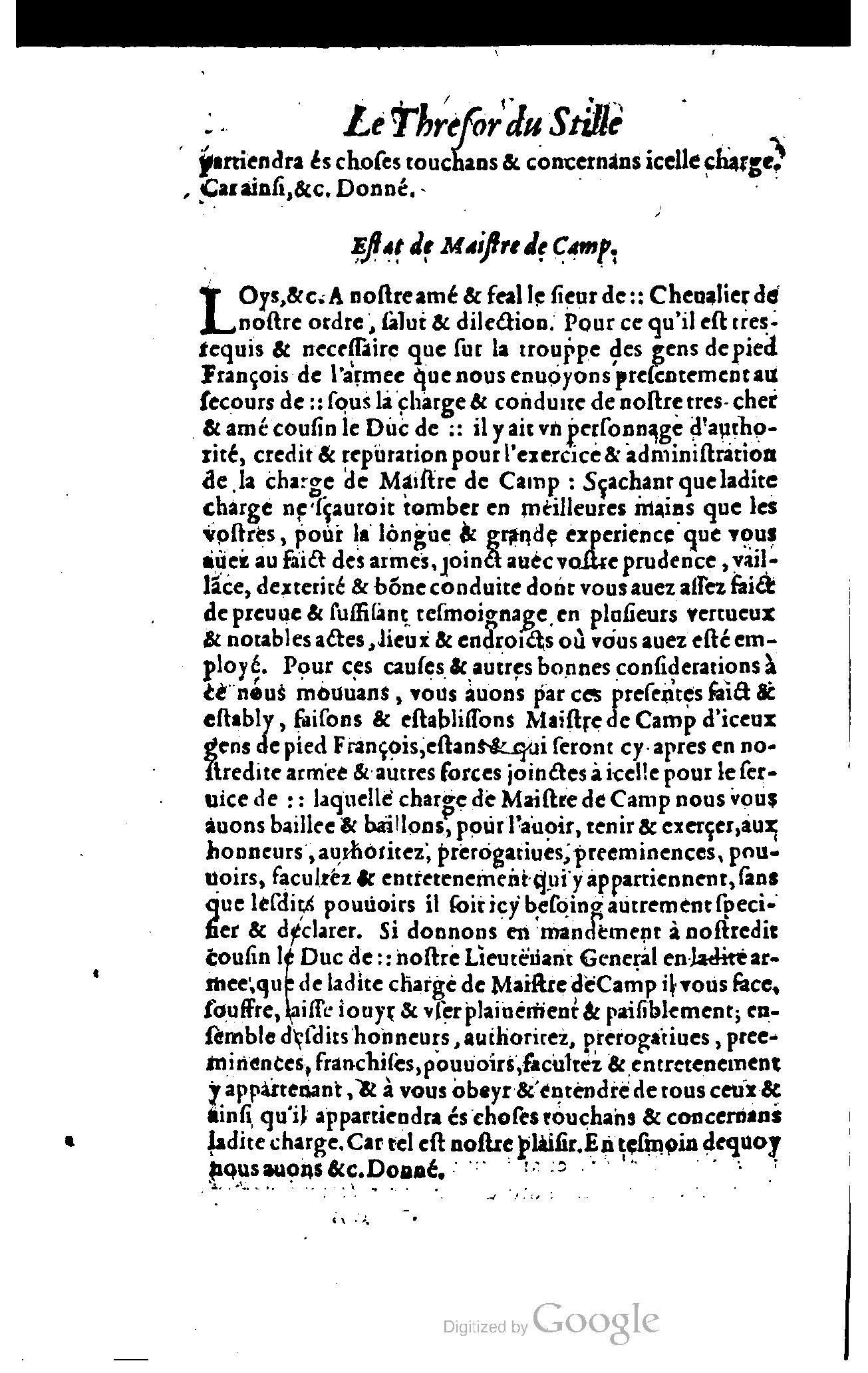 1614 - Jean Richer - Trésor du nouveau style et protocole de la chancellerie de France - BSB Munich