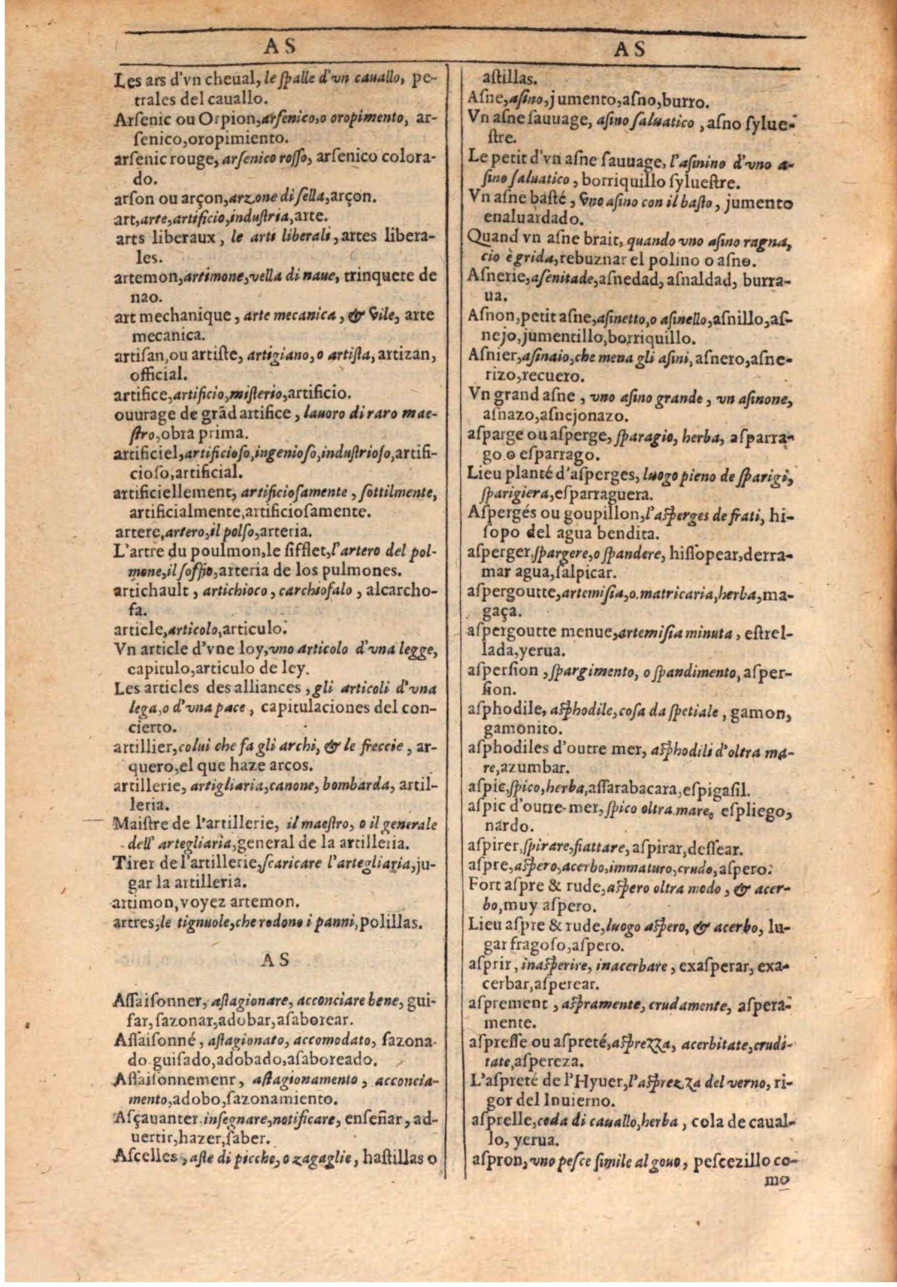 1609 - Philippe Albert et Alexandre Pernet - Trésor des trois langues française, italienne et espagnole (Seconde partie) - BSB Munich 1609 - Philippe Albert et Alexandre Pernet - Trésor des trois langues française, italienne et espagnole (Seconde partie) - BSB Munich