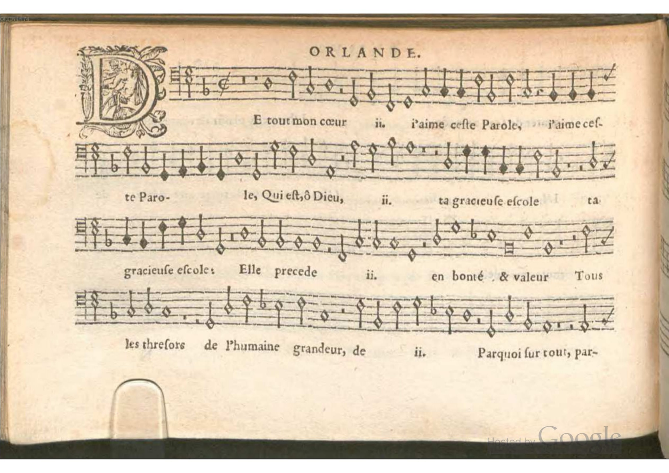 1576 - [Pierre de Saint-André] - Trésor de musique d’Orlande de Lassus Bassus - BSB Munich