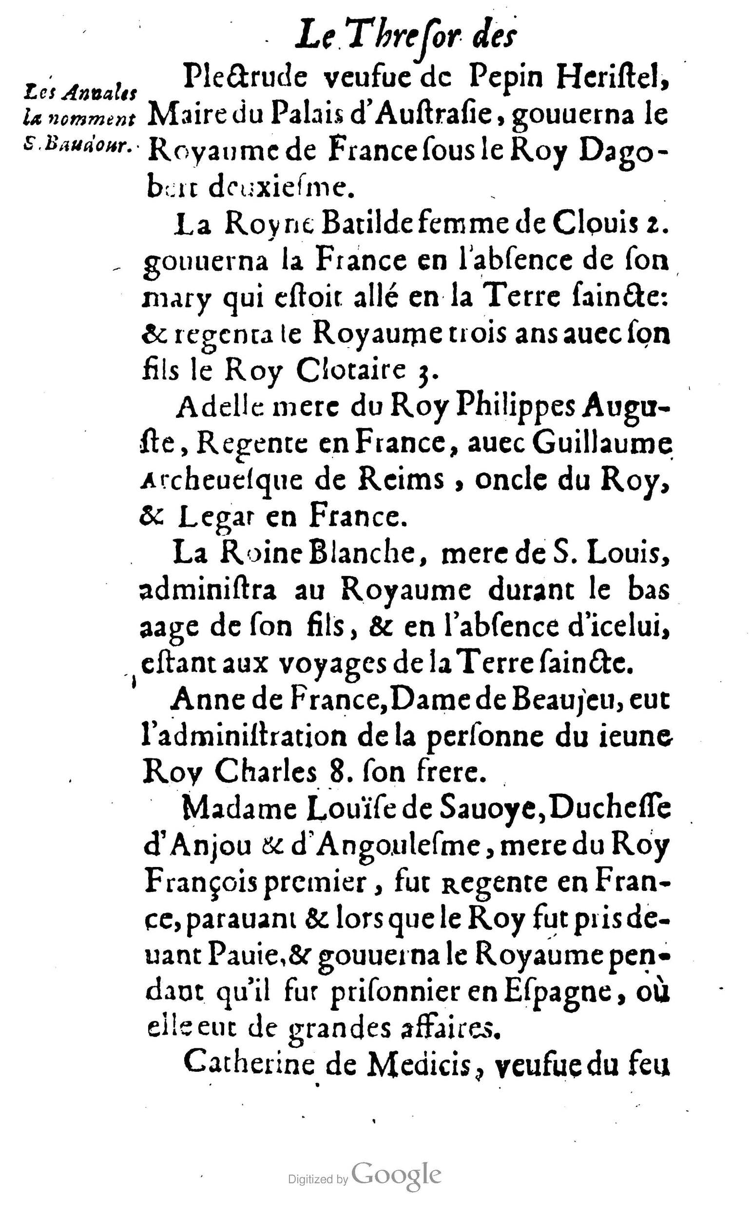 1638 - Jean Corrozet - Trésor des histoires de France - BM Lyon