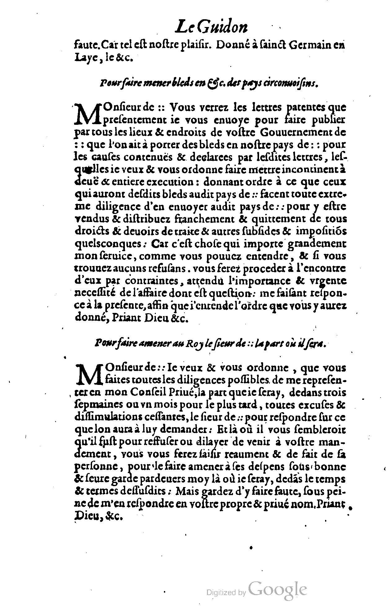 1614 - Jean Richer - Trésor du nouveau style et protocole de la chancellerie de France - BSB Munich
