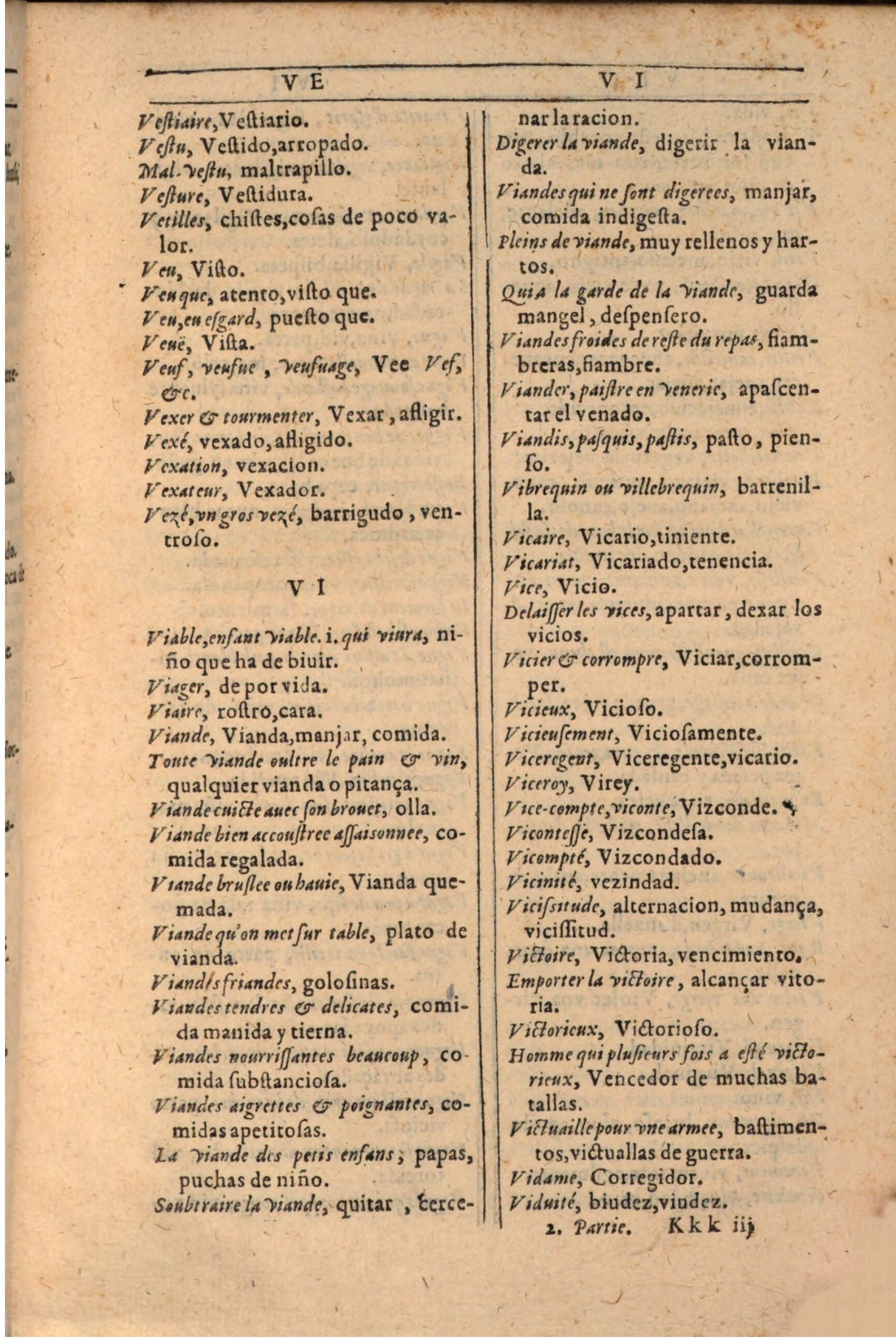 1607 - Marc Orry - Trésor des deux langues espagnole et française (Seconde partie) - BSB Munich