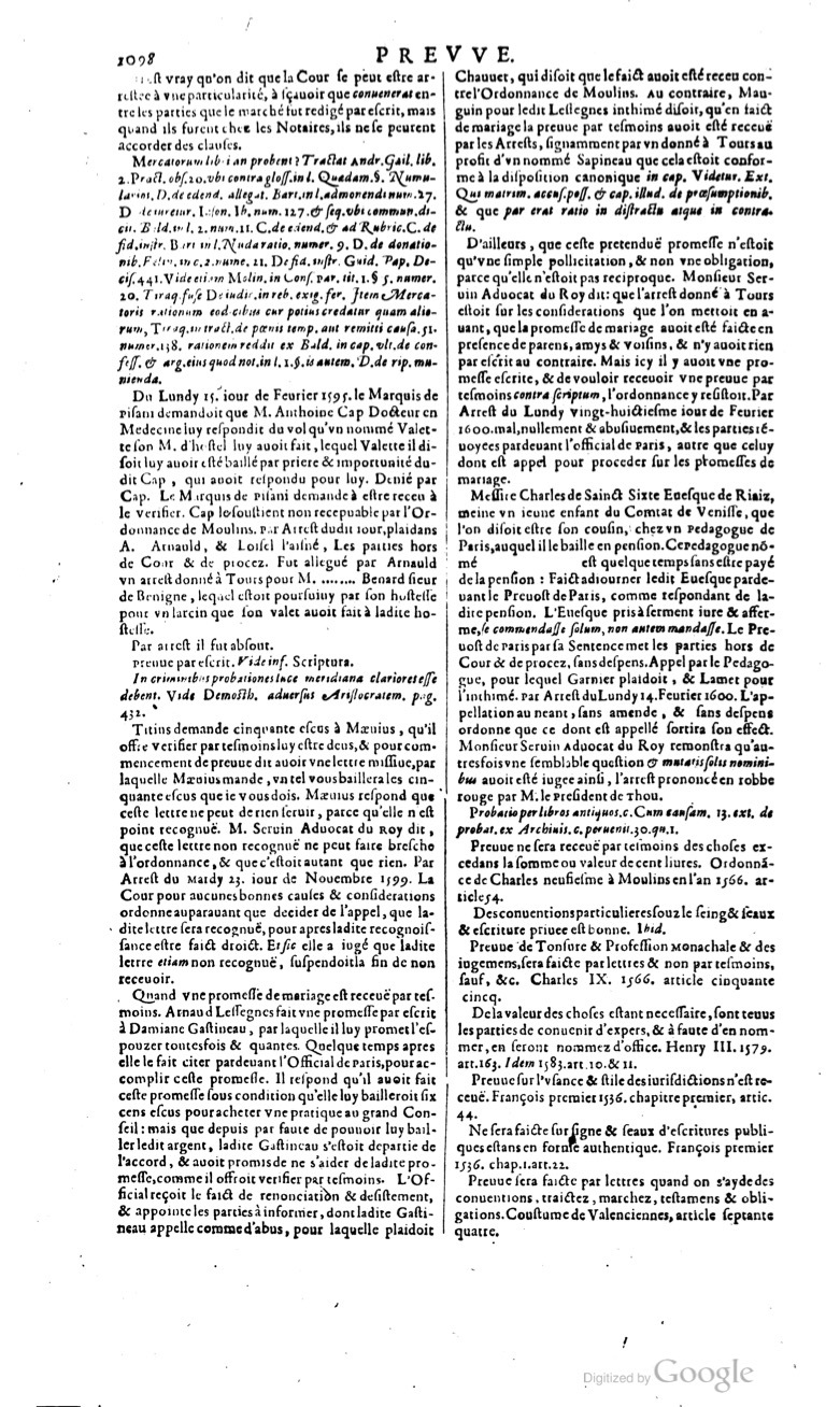1629 - Veuve Nicolas Buon - Trésor du droit français (29620 T. 2) - BM Lyon