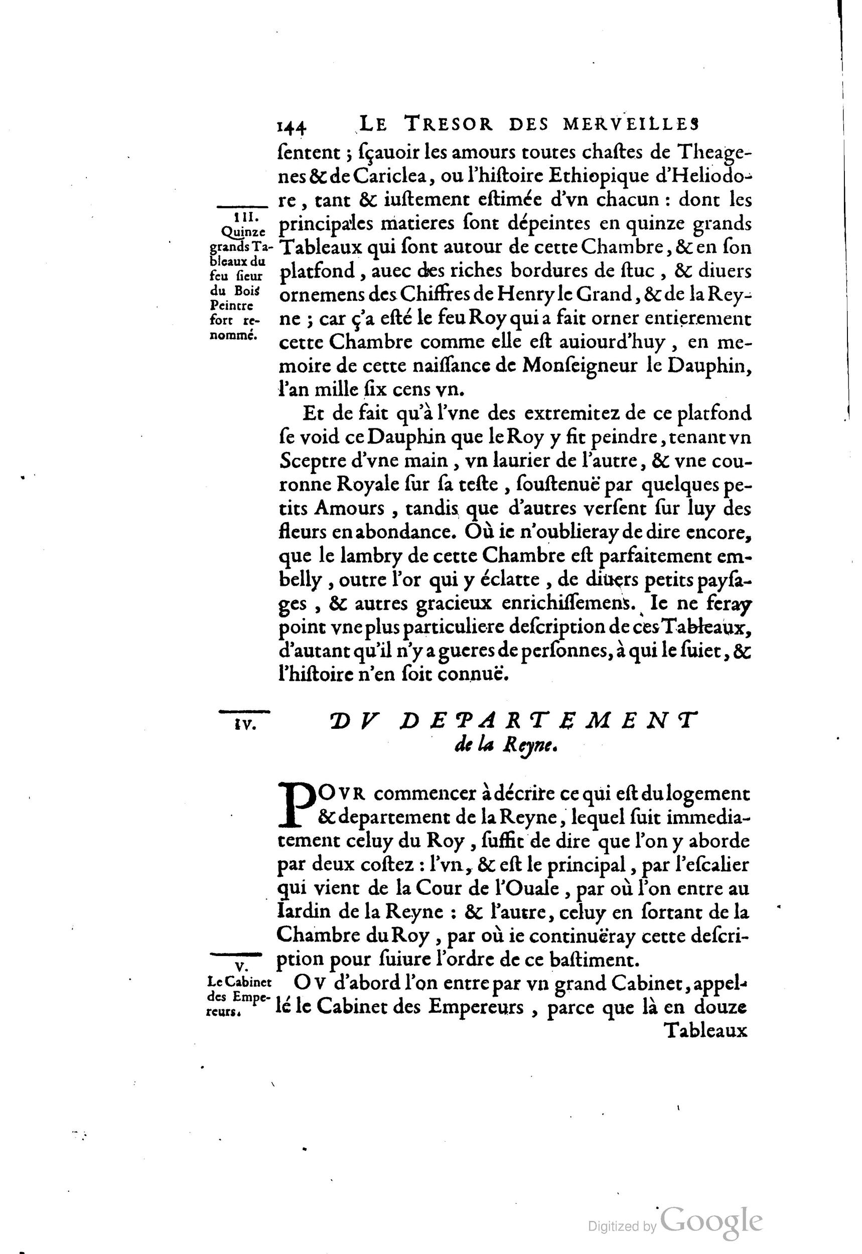1642 - Sébastien Cramoisy - Trésor des merveilles de la maison royale de Fontainebleau - BM Lyon