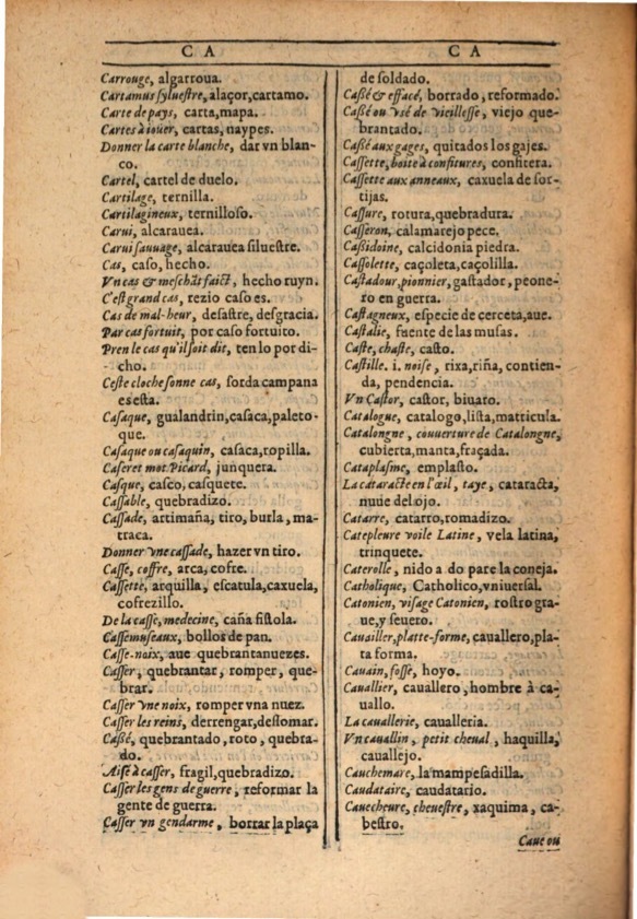 1607 - Marc Orry - Trésor des deux langues espagnole et française (Première et Seconde parties) - ÖNB Wien 1607 - Marc Orry - Trésor des deux langues espagnole et française (Première et Seconde parties) - ÖNB Wien