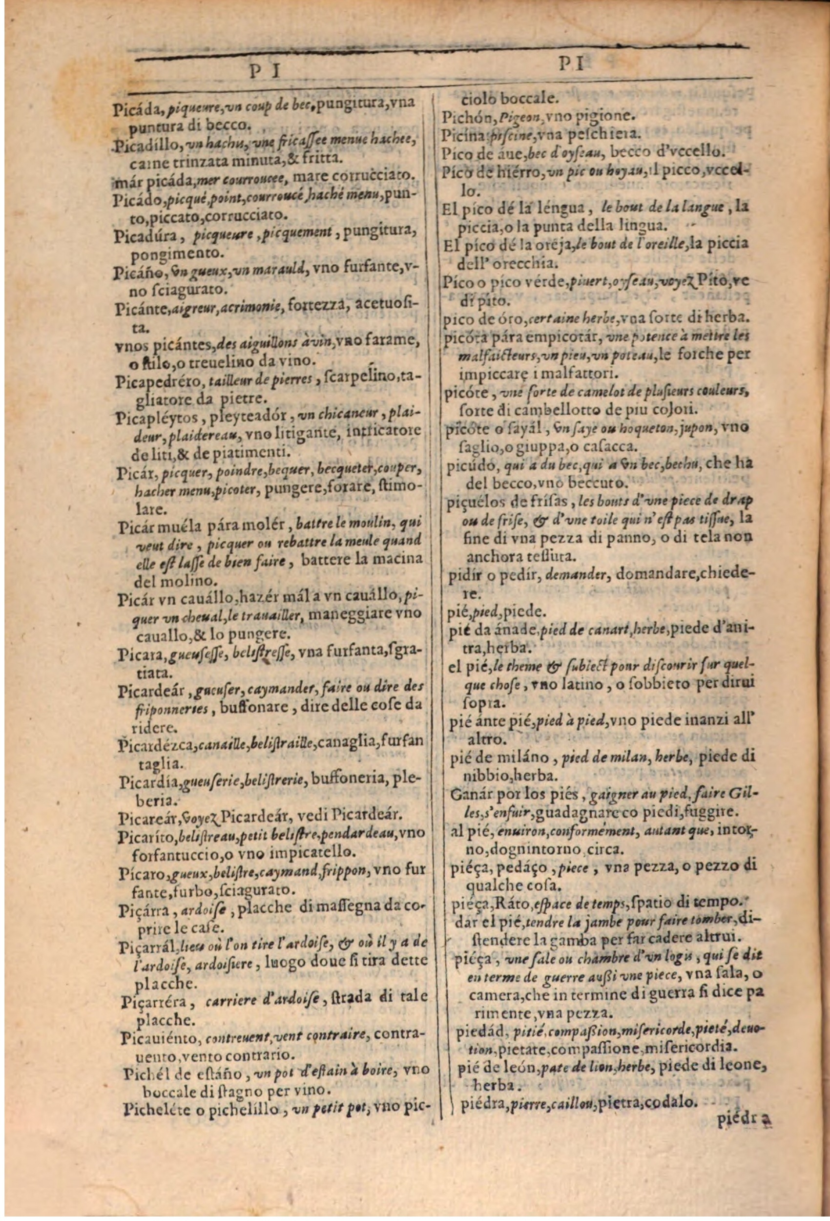 1609 - Philippe Albert et Alexandre Pernet - Trésor des trois langues française, italienne et espagnole (Première partie) - BSB Munich 1609 - Philippe Albert et Alexandre Pernet - Trésor des trois langues française, italienne et espagnole (Première partie) - BSB Munich