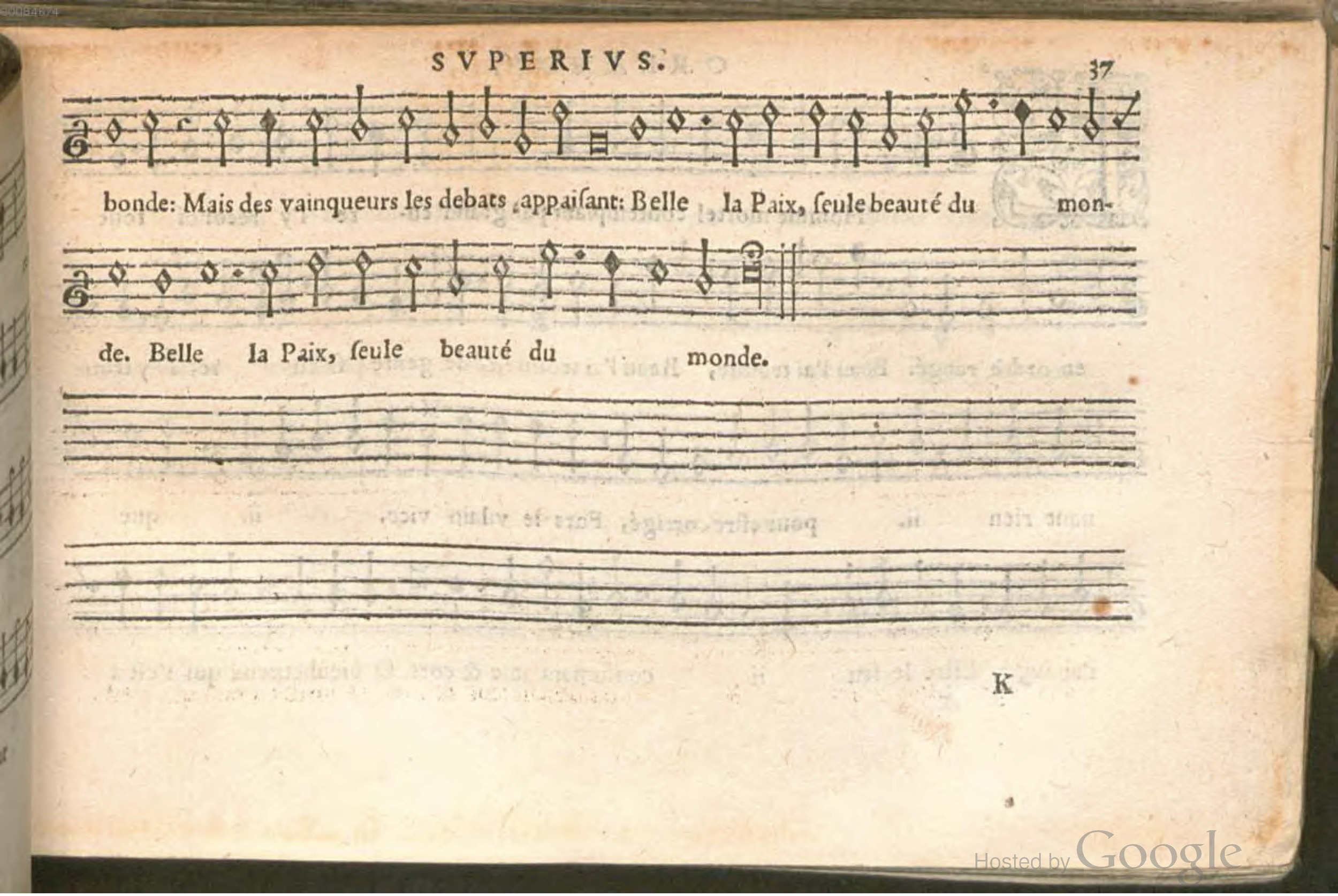 1576 - [Pierre de Saint-André] - Trésor de musique d’Orlande de Lassus Superius - BSB Munich