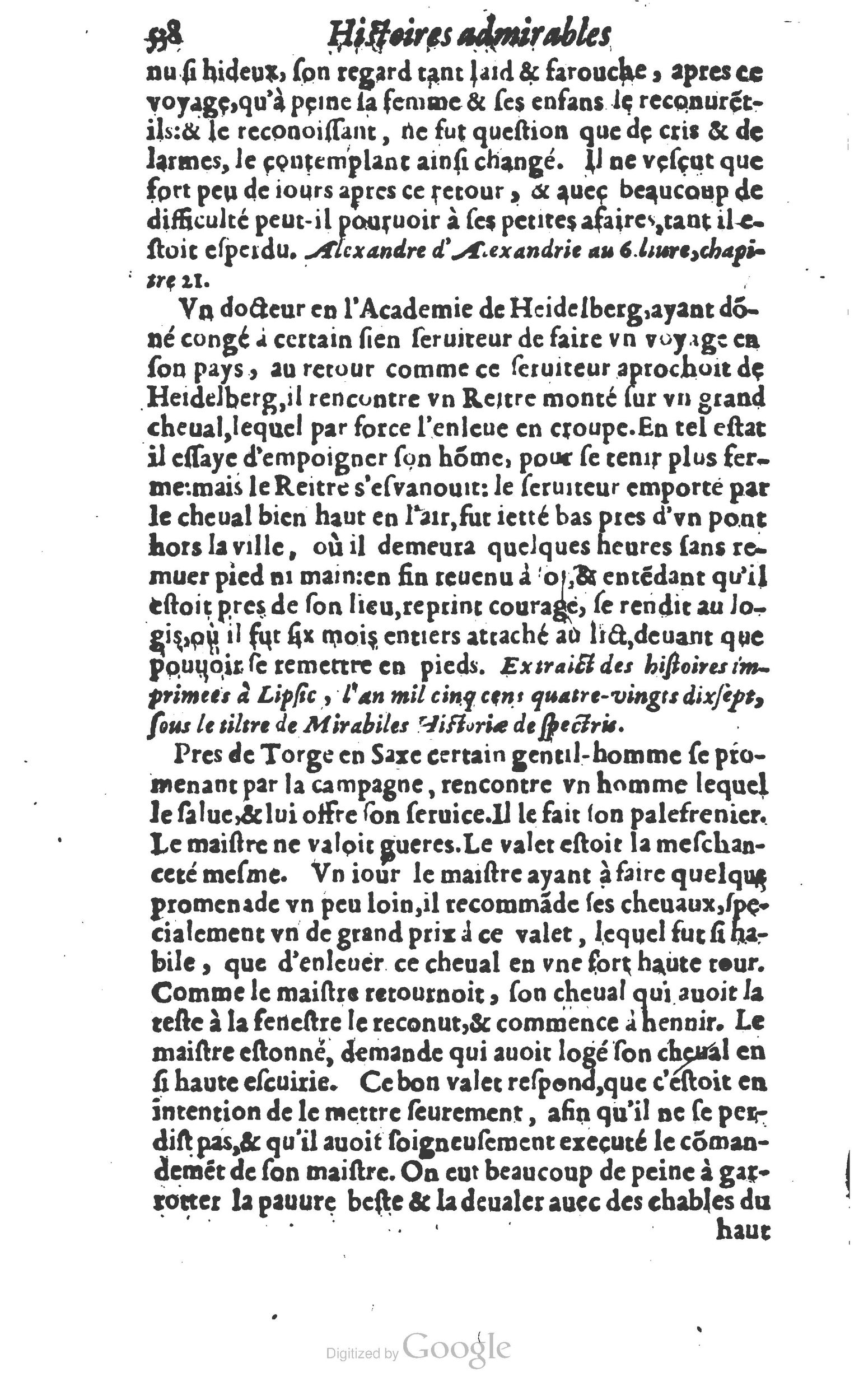1610 - Paul Marceau - Trésor d’histoires admirables et mémorables - Princeton
