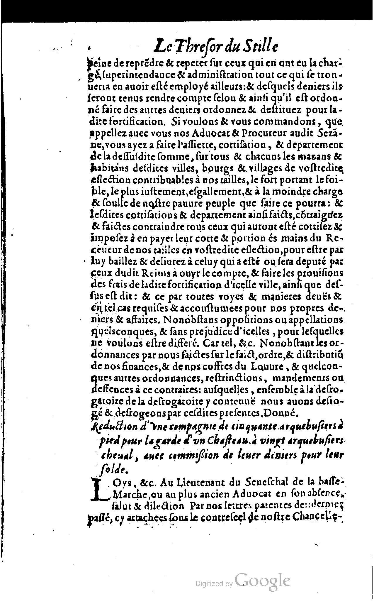 1614 - Jean Richer - Trésor du nouveau style et protocole de la chancellerie de France - BSB Munich