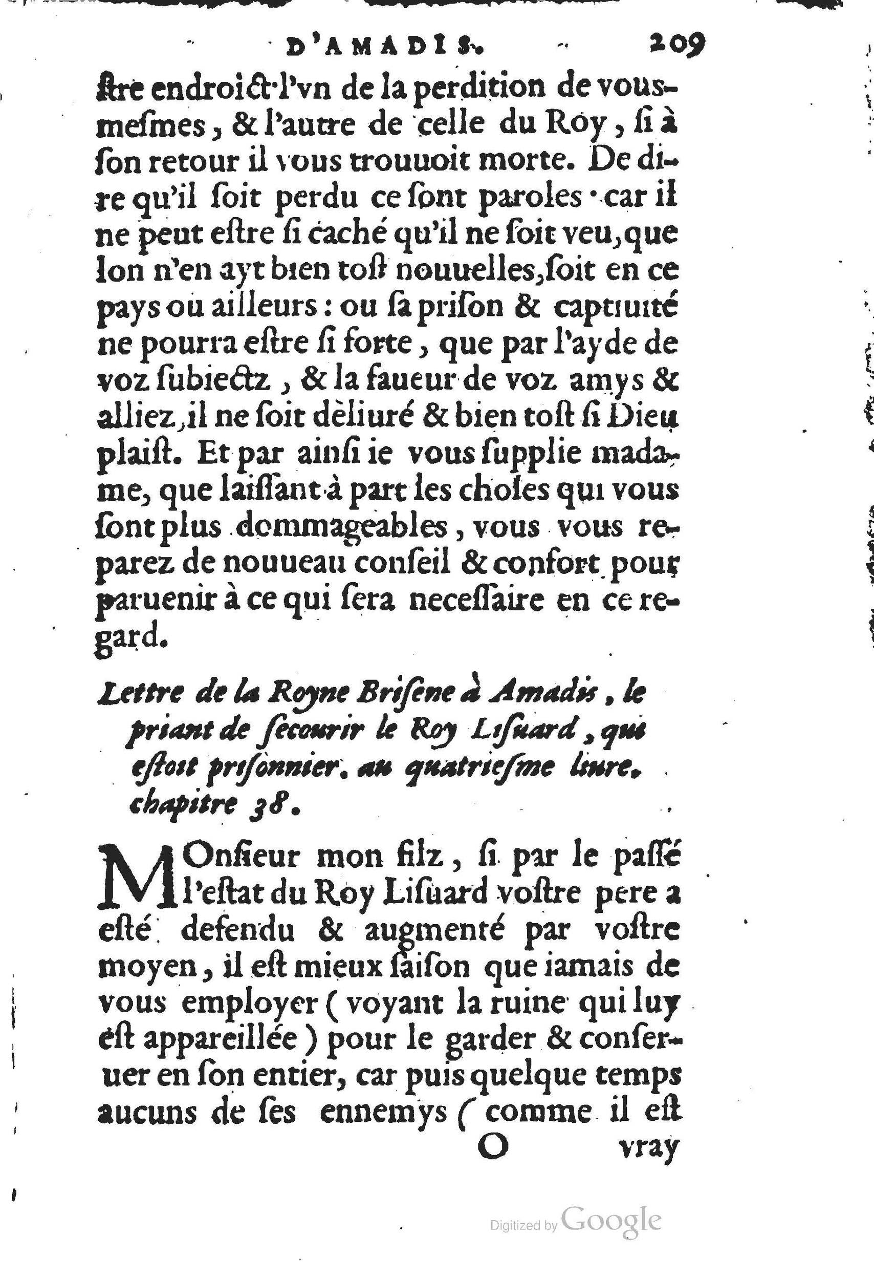 1560 - Jean d’Ogerolles et Gabriel Cotier Lyon - Trésor des Amadis - BSB Munich