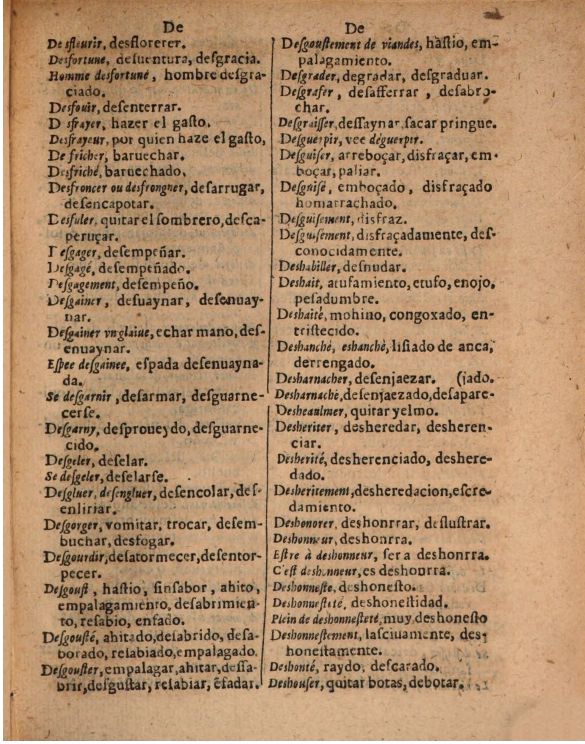 1624 - Hubert Antoine - Trésor des deux langues espagnole et française (Seconde partie) - BSB Munich