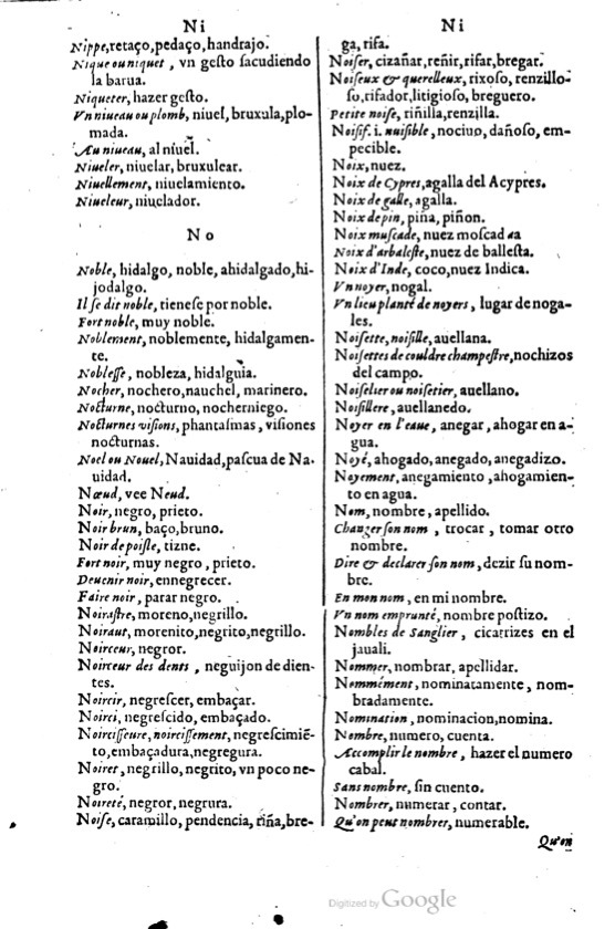 1621 - Adrian Tiffaine - Trésor des deux langues espagnole et française - BM Lyon