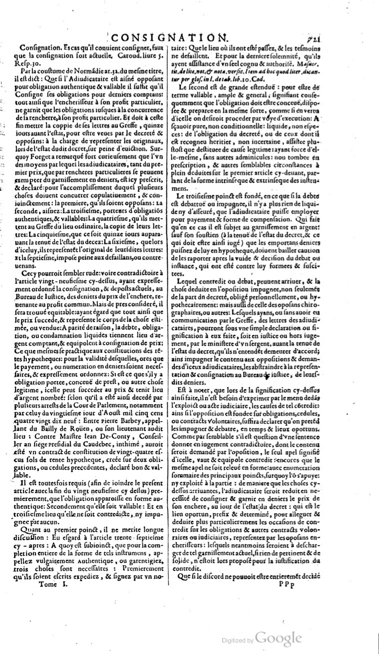 1629 - Veuve Nicolas Buon - Trésor du droit français (21754 T. 1) - BM Lyon