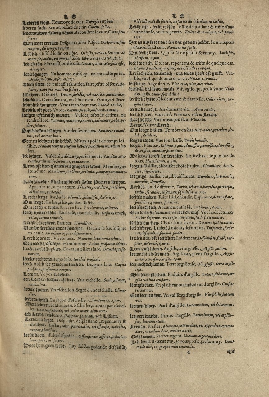 1573 - Christophe Plantin - Trésor du langage bas-allemand - Greifswald