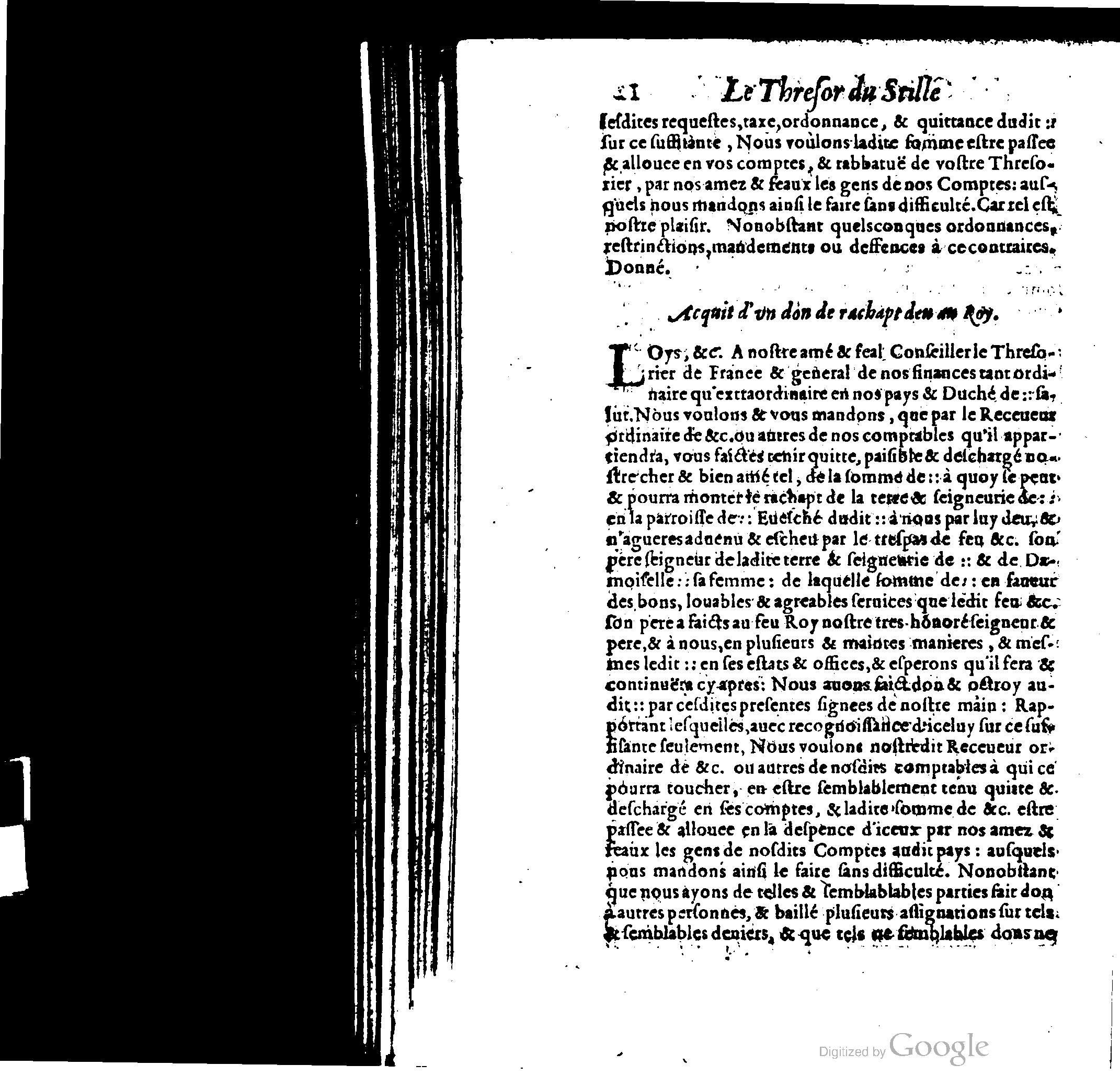 1614 - Jean Richer - Trésor du nouveau style et protocole de la chancellerie de France - BSB Munich