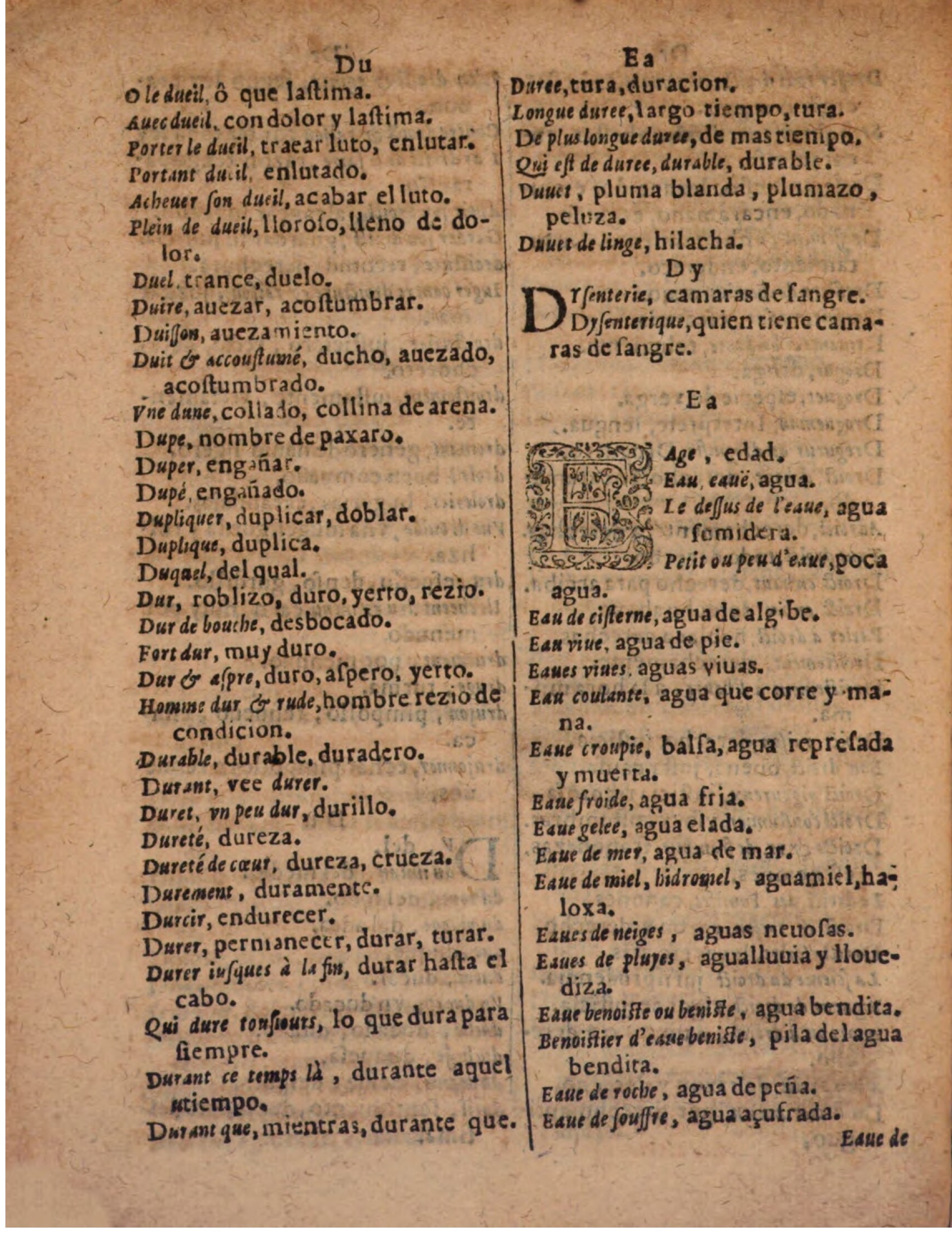 1624 - Hubert Antoine - Trésor des deux langues espagnole et française (Seconde partie) - BSB Munich