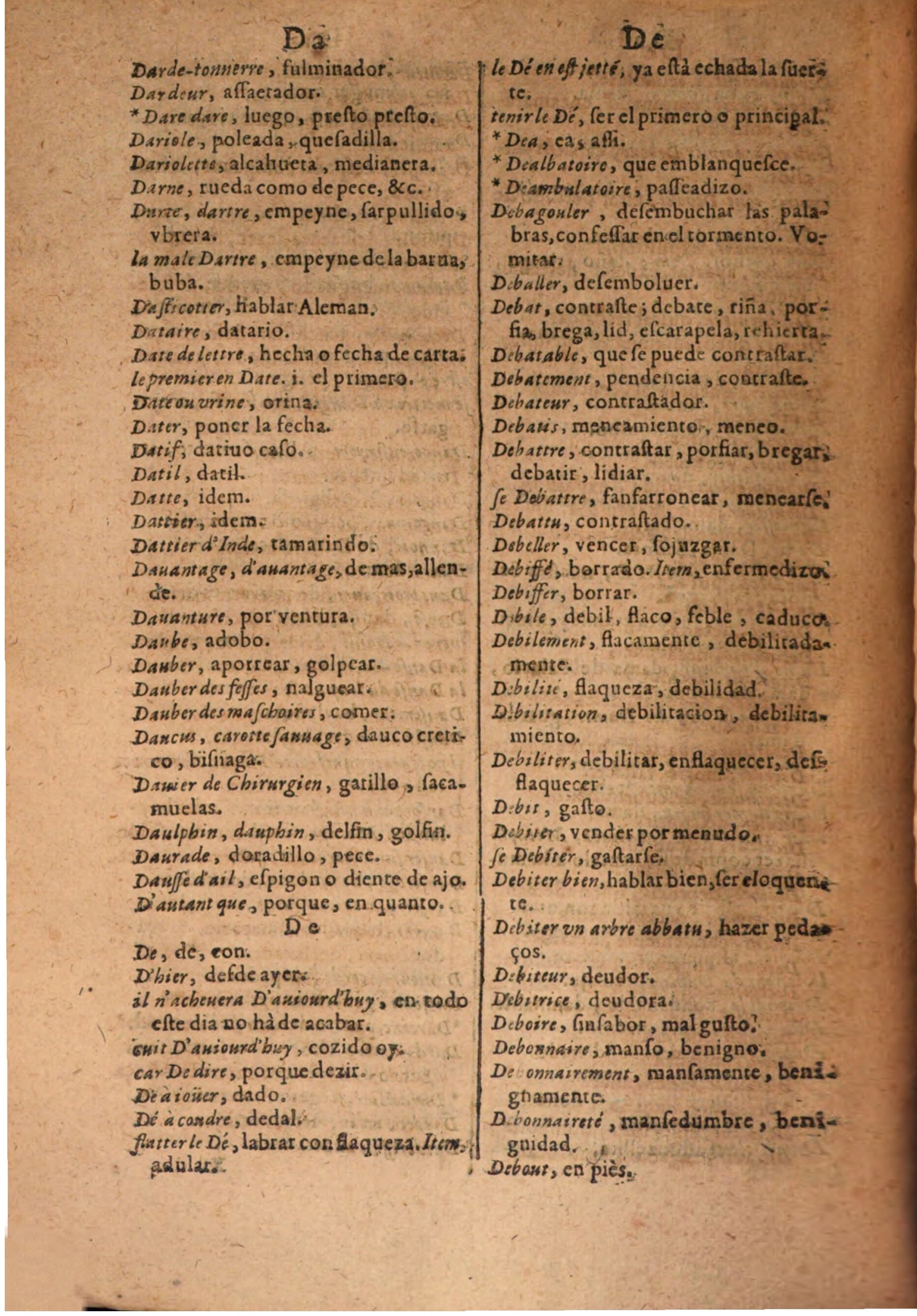 1645 - A. de Sommaville et A. Courbé - Trésor des deux langues espagnole et française (Seconde partie) - BSB Munich