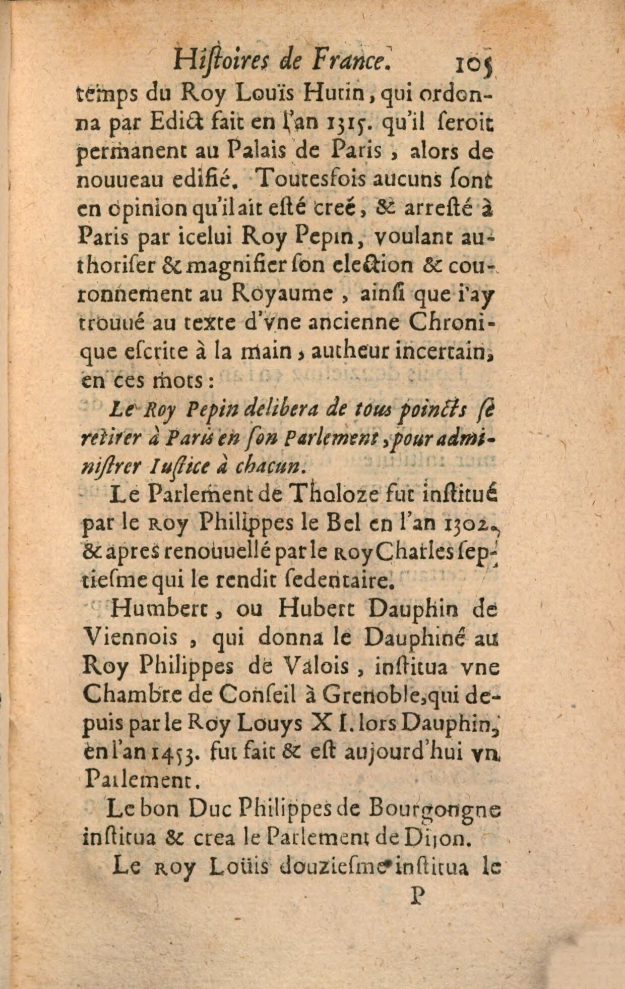 1639 - Jean Corrozet - Trésor des histoires de France - BSB Munich