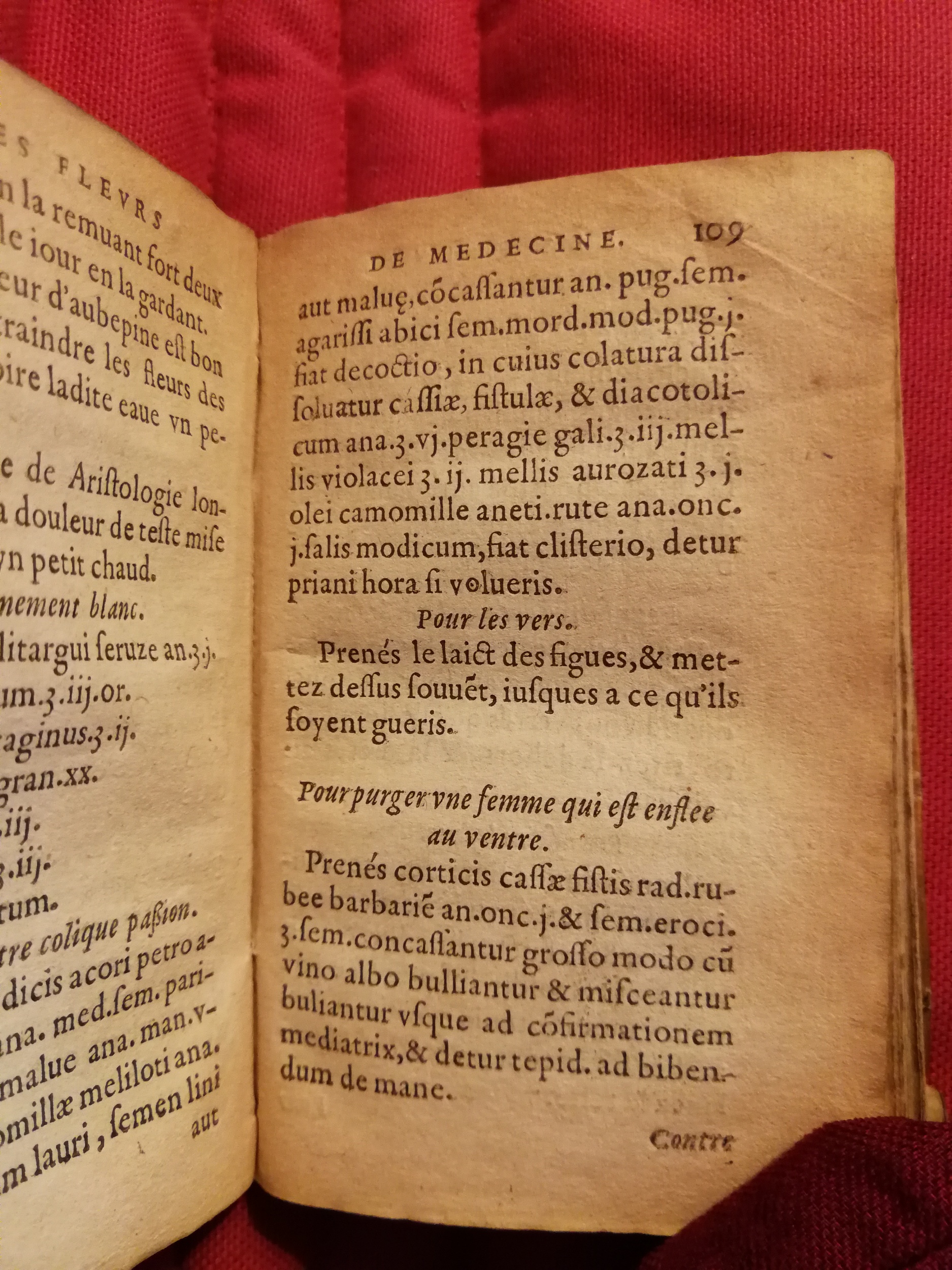 1586 - Benoît Rigaud - Trésor des fleurs et secrets de médecine - Sainte-Geneviève