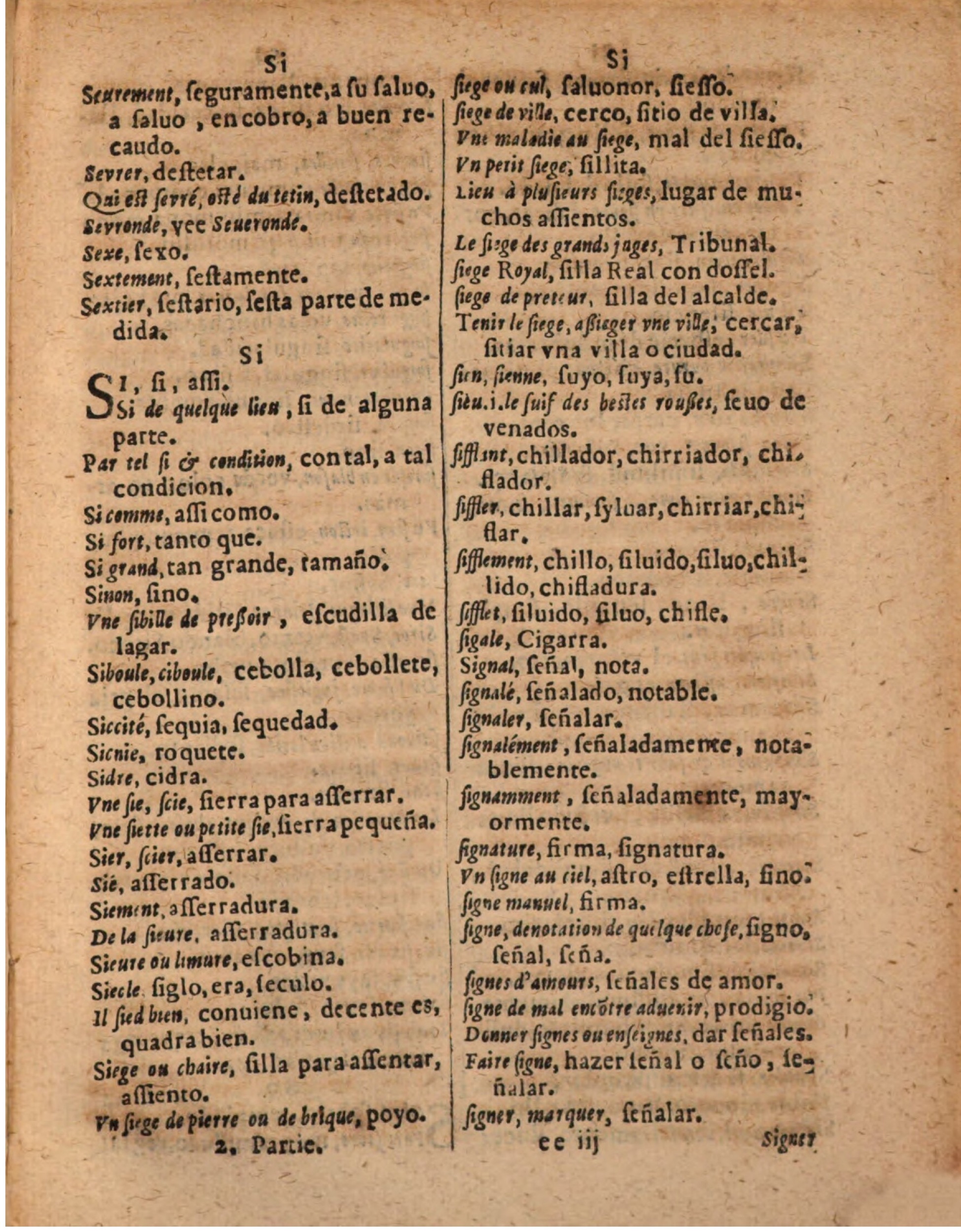 1624 - Hubert Antoine - Trésor des deux langues espagnole et française (Seconde partie) - BSB Munich