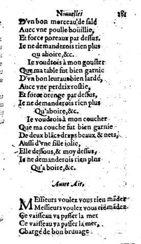 1623 - Jacques Cailloüé - Trésor ou recueil des chansons amoureuses - British Library