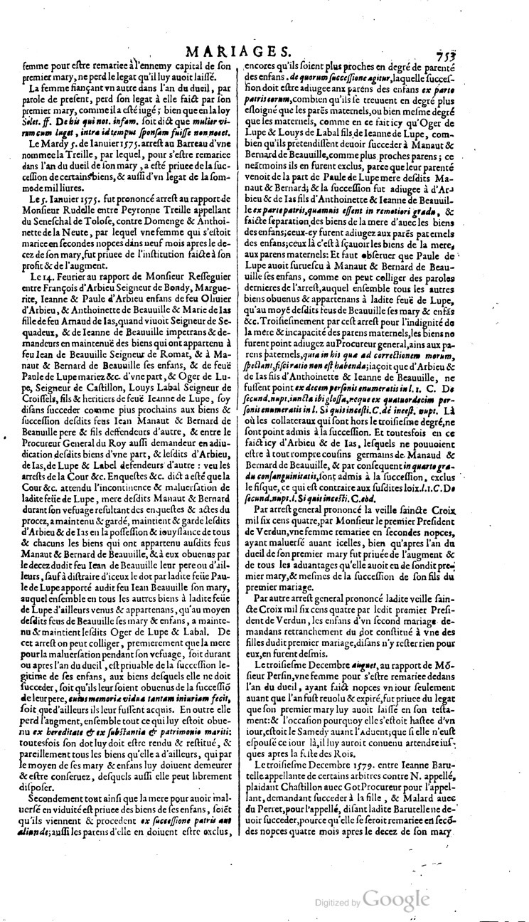1629 - Veuve Nicolas Buon - Trésor du droit français (21754 T. 2) - BM Lyon