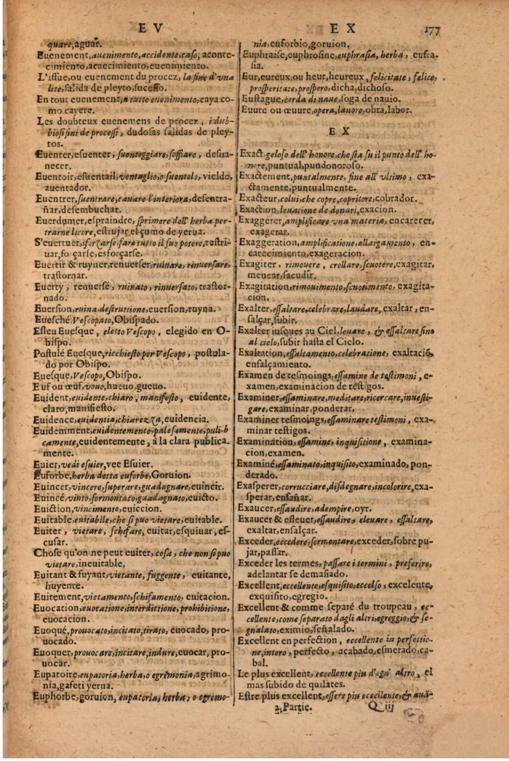 1616 - Pierre de la Rovière - Trésor des trois langues (Seconde partie) - BSB Munich