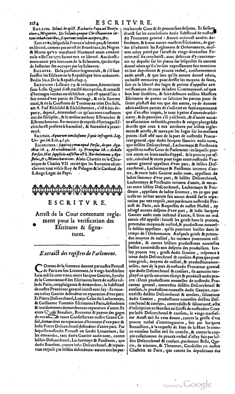 1629 - Veuve Nicolas Buon - Trésor du droit français (21754 T. 1) - BM Lyon