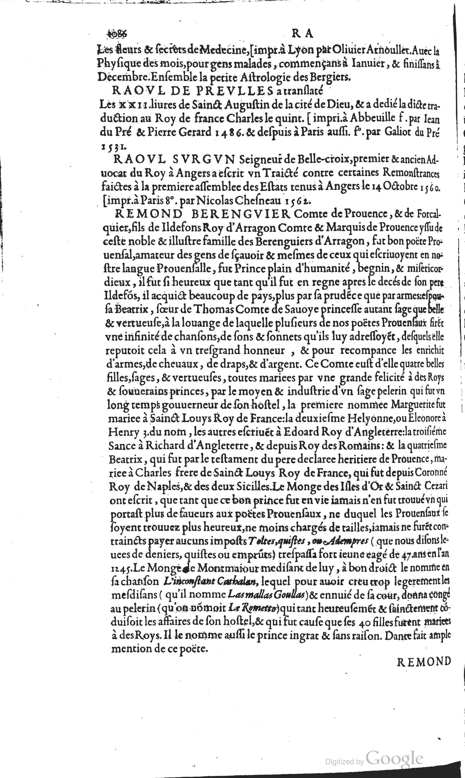 1585 - Barthélemy Honorat - Bibliothèques françaises - BSB Munich