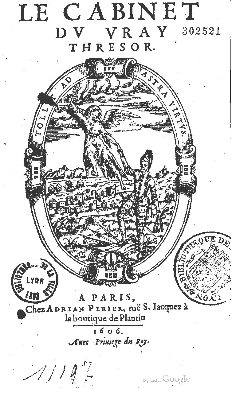 1606 - Adrian Périer - Cabinet du vrai trésor - BM Lyon