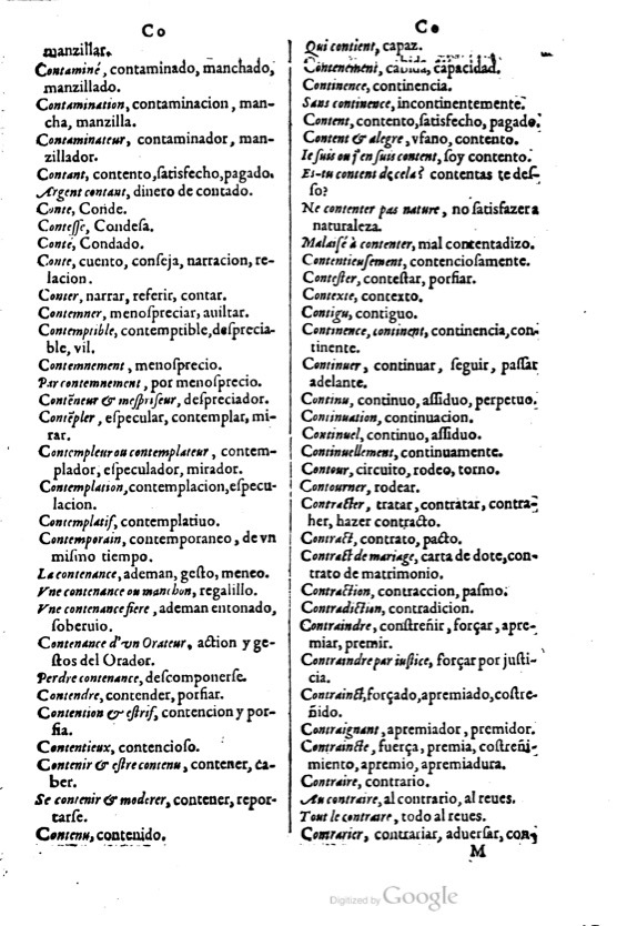 1621 - Adrian Tiffaine - Trésor des deux langues espagnole et française - BM Lyon