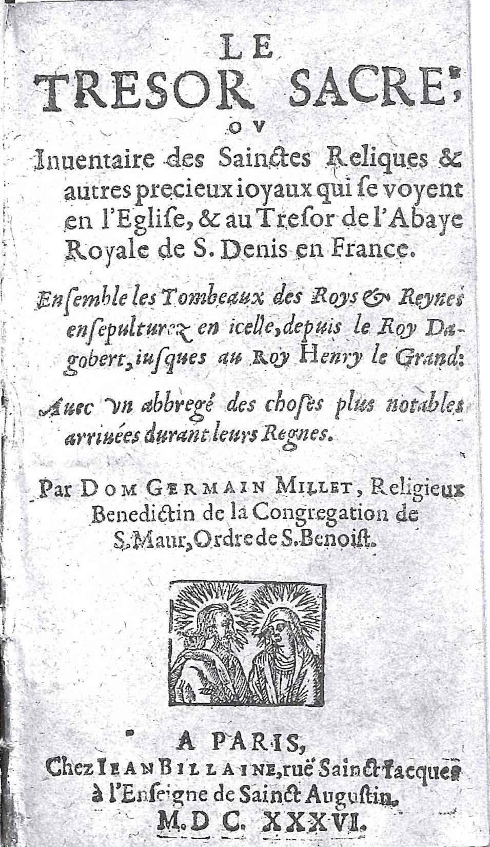 1636 - Jean Billaine - Trésor sacré ou inventaire des saintes reliques - Vatican Apostolic Library